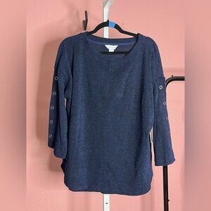 **Liz Claiborne Button-Detail 3/4 Sleeve Top - Size 2X - NWT**